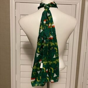 Green Patterned Scarf